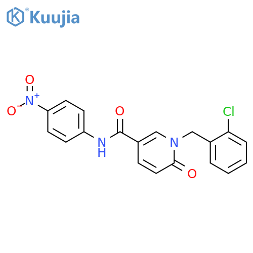 1-(2-chlorophenyl)methyl-N-(4-nitrophenyl)-6-oxo-1,6-dihydropyridine-3-carboxamide structure