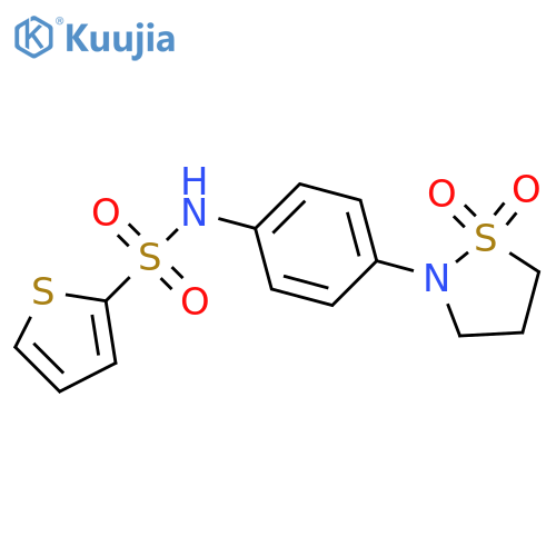 N-4-(1,1-dioxo-1lambda6,2-thiazolidin-2-yl)phenylthiophene-2-sulfonamide structure