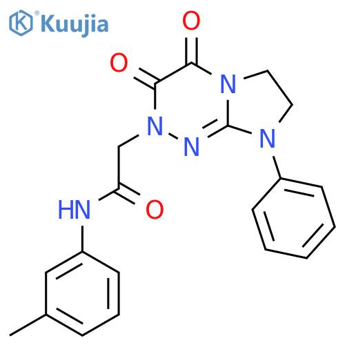 2-{3,4-dioxo-8-phenyl-2H,3H,4H,6H,7H,8H-imidazo2,1-c1,2,4triazin-2-yl}-N-(3-methylphenyl)acetamide structure