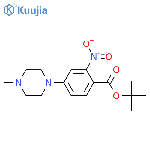 4-(4-methyl-piperazin-1-yl)-2-nitro-benzoic acid tert-butyl ester structure