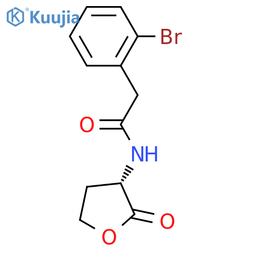 2-bromo-N-[(3S)-tetrahydro-2-oxo-3-furanyl]-Benzeneacetamide structure