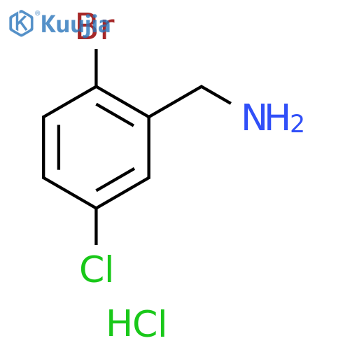 (2-bromo-5-chlorophenyl)methanamine hydrochloride structure