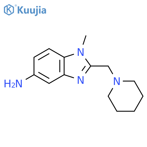 1-methyl-2-(piperidin-1-ylmethyl)-1H-benzo[d]imidazol-5-amine structure