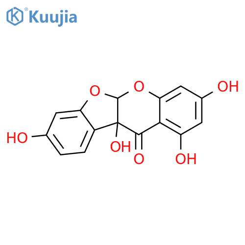 5a,10b-Dihydro-1,3,8,10b-tetrahydroxy-11H-benzofuro[2,3-b][1]benzopyran-11-one; (2ξ,3ξ)-form structure