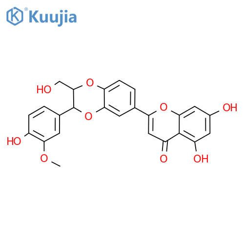 2-[2,3-Dihydro-3-(4-hydroxy-3-methoxyphenyl)-2-(hydroxymethyl)-1,4-benzodioxin-6-yl]-5,7-dihydroxy-4H-1-benzopyran-4-one structure
