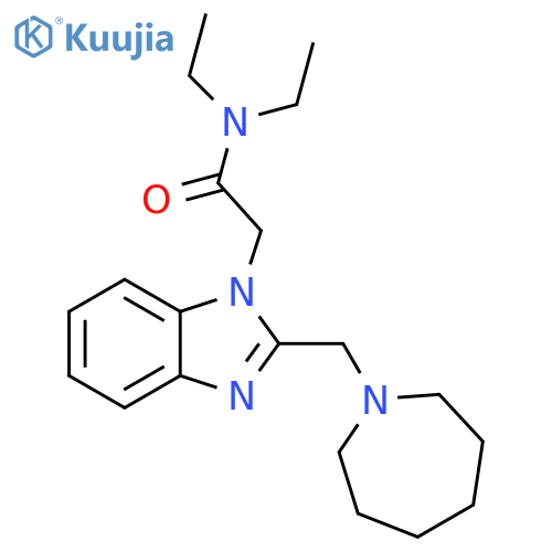 2-{2-(azepan-1-yl)methyl-1H-1,3-benzodiazol-1-yl}-N,N-diethylacetamide structure