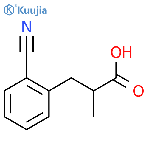 3-(2-cyanophenyl)-2-methylpropanoic acid structure