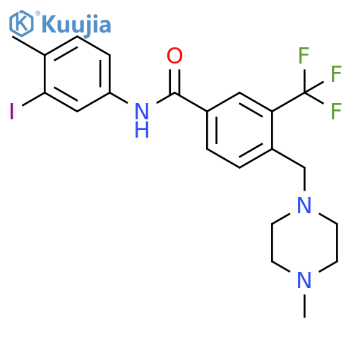 Benzamide, N-(3-iodo-4-methylphenyl)-4-[(4-methyl-1-piperazinyl)methyl]-3-(trifluoromethyl)- structure