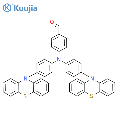 4-[N,N-Bis[4-(N-phenothiazinyl)phenyl]amino]benzaldehyde structure