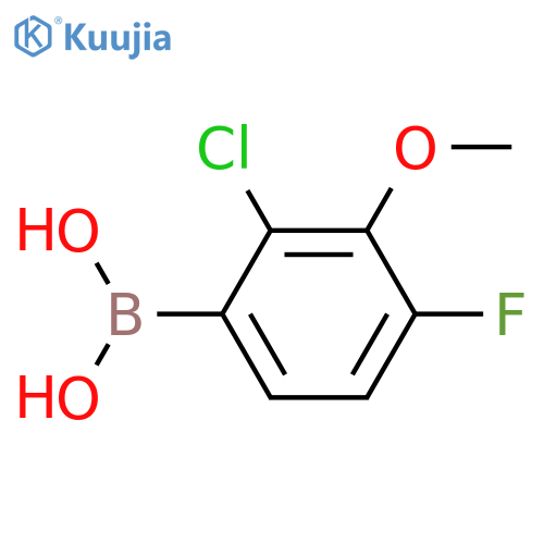 (2-Chloro-4-fluoro-3-methoxyphenyl)boronic acid structure