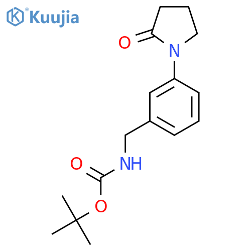 tert-butyl N-{3-(2-oxopyrrolidin-1-yl)phenylmethyl}carbamate structure