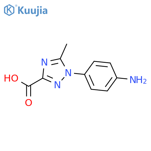 1-(4-Aminophenyl)-5-methyl-1H-1,2,4-triazole-3-carboxylic acid structure