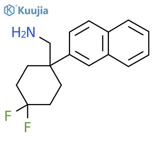 4,4-difluoro-1-(naphthalen-2-yl)cyclohexylmethanamine structure