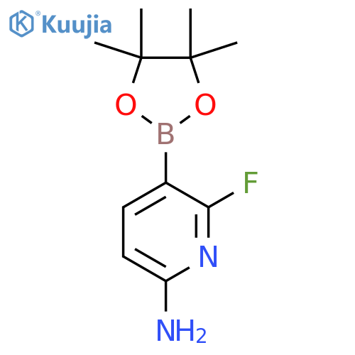 6-Fluoro-5-(4,4,5,5-tetramethyl-1,3,2-dioxaborolan-2-yl)pyridin-2-amine structure