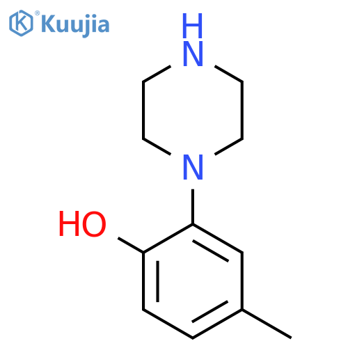 4-Methyl-2-(piperazin-1-yl)phenol structure