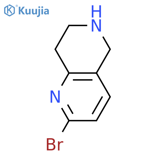 2-Bromo-5,6,7,8-tetrahydro-1,6-naphthyridine structure