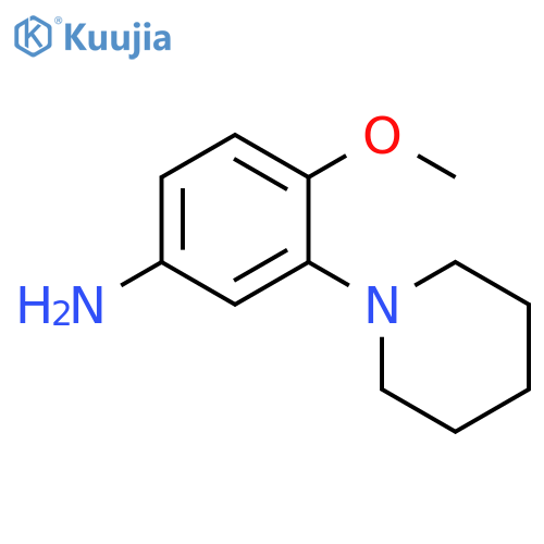 Benzenamine, 4-methoxy-3-(1-piperidinyl)- structure