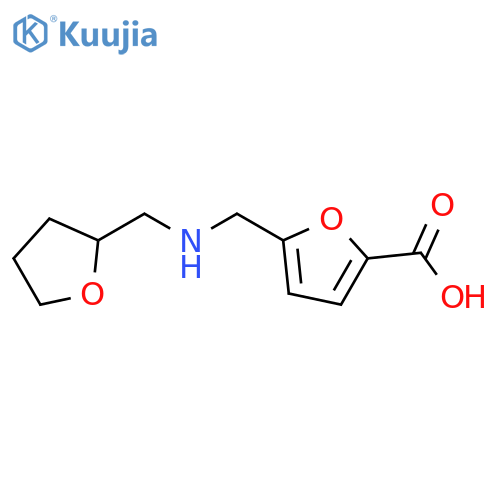 5-({[(oxolan-2-yl)methyl]amino}methyl)furan-2-carboxylic acid structure