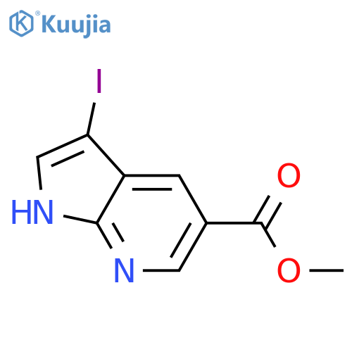 Methyl 3-iodo-1H-pyrrolo[2,3-b]pyridine-5-carboxylate structure