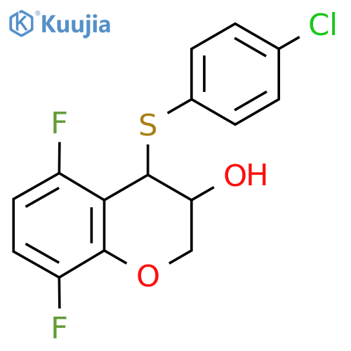 4-((4-Chlorophenyl)thio)-5,8-difluorochroman-3-ol structure