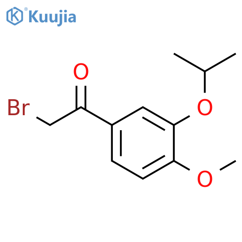 2-bromo-1-4-methoxy-3-(propan-2-yloxy)phenylethan-1-one structure