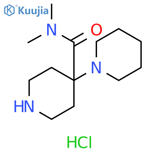 N,N-dimethyl-4-(piperidin-1-yl)piperidine-4-carboxamide hydrochloride structure
