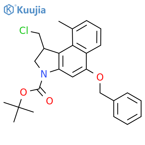 Tert-butyl 1-(chloromethyl)-9-methyl-5-phenylmethoxy-1,2-dihydrobenzo[e]indole-3-carboxylate structure