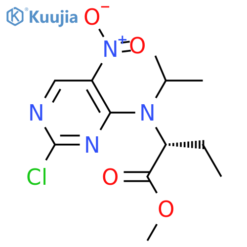 methyl (2R)-2-[(2-chloro-5-nitro-pyrimidin-4-yl)-isopropyl-amino]butanoate structure