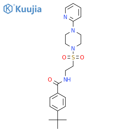 4-tert-butyl-N-(2-{4-(pyridin-2-yl)piperazin-1-ylsulfonyl}ethyl)benzamide structure