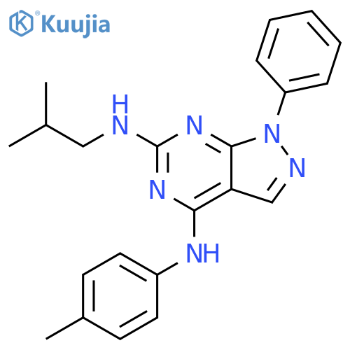 N4-(4-methylphenyl)-N6-(2-methylpropyl)-1-phenyl-1H-pyrazolo3,4-dpyrimidine-4,6-diamine structure