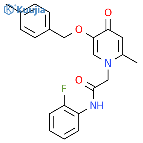 N-(2-fluorophenyl)-2-{2-methyl-5-(4-methylphenyl)methoxy-4-oxo-1,4-dihydropyridin-1-yl}acetamide structure