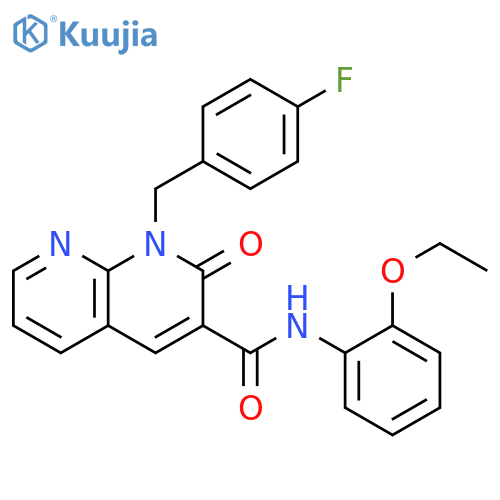 N-(2-ethoxyphenyl)-1-(4-fluorophenyl)methyl-2-oxo-1,2-dihydro-1,8-naphthyridine-3-carboxamide structure