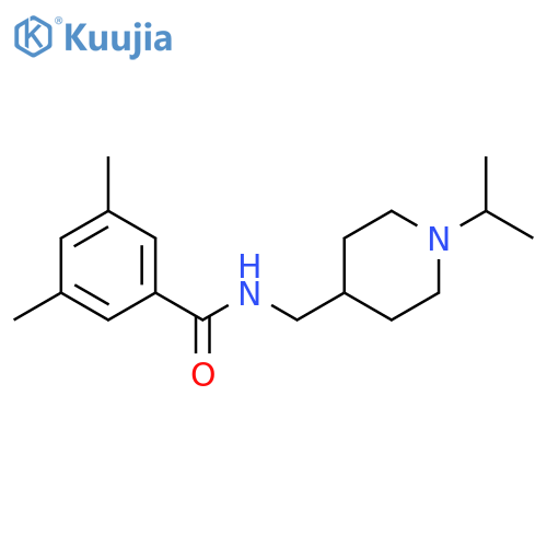 3,5-dimethyl-N-{1-(propan-2-yl)piperidin-4-ylmethyl}benzamide structure