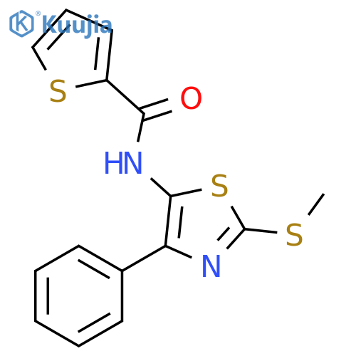 N-2-(methylsulfanyl)-4-phenyl-1,3-thiazol-5-ylthiophene-2-carboxamide structure