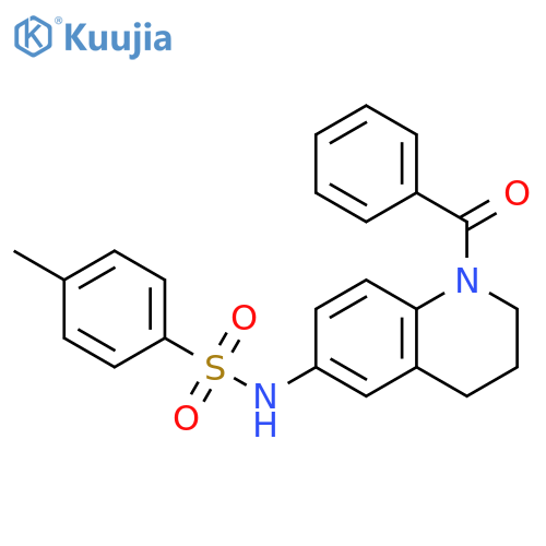 N-(1-benzoyl-1,2,3,4-tetrahydroquinolin-6-yl)-4-methylbenzene-1-sulfonamide structure