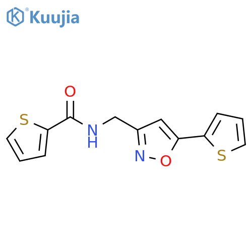 N-{5-(thiophen-2-yl)-1,2-oxazol-3-ylmethyl}thiophene-2-carboxamide structure