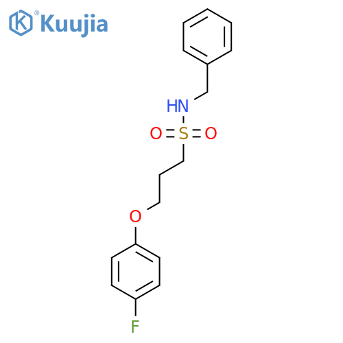 N-benzyl-3-(4-fluorophenoxy)propane-1-sulfonamide structure