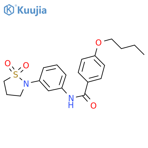 4-butoxy-N-3-(1,1-dioxo-1lambda6,2-thiazolidin-2-yl)phenylbenzamide structure
