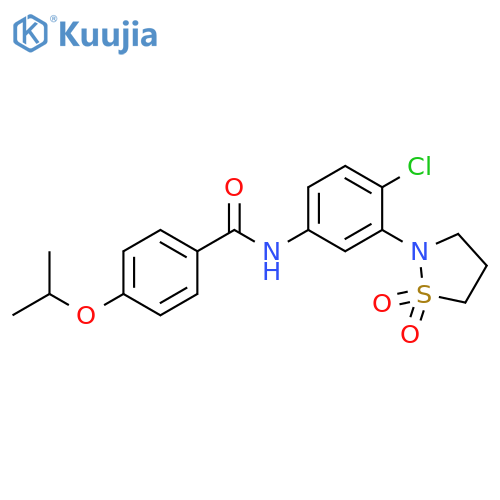 N-4-chloro-3-(1,1-dioxo-1lambda6,2-thiazolidin-2-yl)phenyl-4-(propan-2-yloxy)benzamide structure