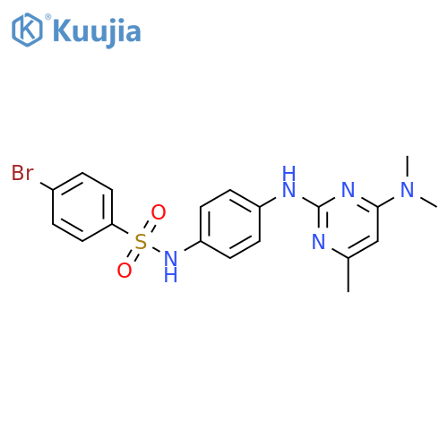 4-bromo-N-(4-{4-(dimethylamino)-6-methylpyrimidin-2-ylamino}phenyl)benzene-1-sulfonamide structure