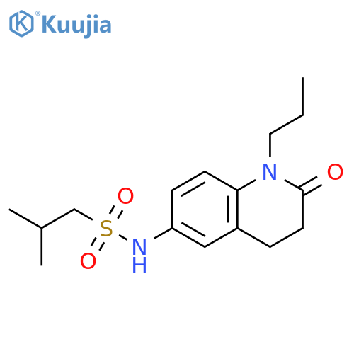 2-methyl-N-(2-oxo-1-propyl-1,2,3,4-tetrahydroquinolin-6-yl)propane-1-sulfonamide structure