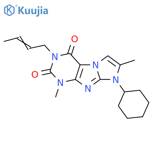 3-(2E)-but-2-en-1-yl-8-cyclohexyl-1,7-dimethyl-1H,2H,3H,4H,8H-imidazo1,2-gpurine-2,4-dione structure
