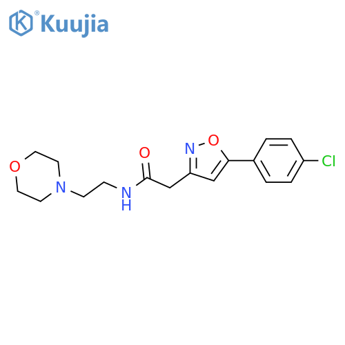 2-5-(4-chlorophenyl)-1,2-oxazol-3-yl-N-2-(morpholin-4-yl)ethylacetamide structure