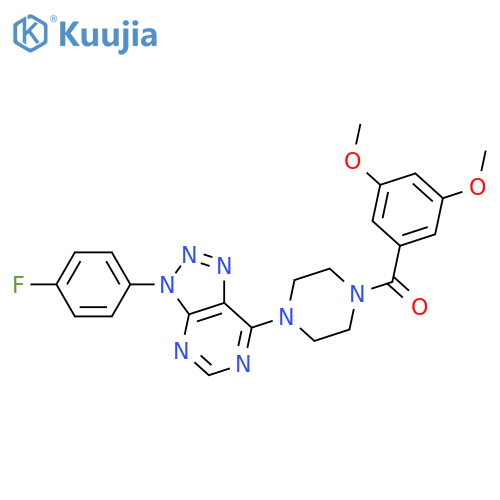 1-(3,5-dimethoxybenzoyl)-4-3-(4-fluorophenyl)-3H-1,2,3triazolo4,5-dpyrimidin-7-ylpiperazine structure