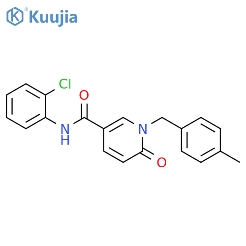 N-(2-chlorophenyl)-1-(4-methylphenyl)methyl-6-oxo-1,6-dihydropyridine-3-carboxamide structure