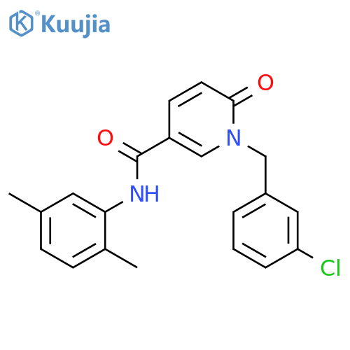 1-(3-chlorophenyl)methyl-N-(2,5-dimethylphenyl)-6-oxo-1,6-dihydropyridine-3-carboxamide structure