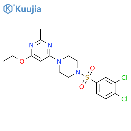 4-4-(3,4-dichlorobenzenesulfonyl)piperazin-1-yl-6-ethoxy-2-methylpyrimidine structure