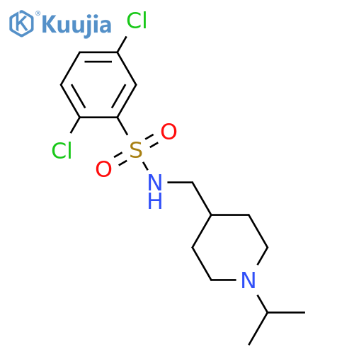 2,5-dichloro-N-{1-(propan-2-yl)piperidin-4-ylmethyl}benzene-1-sulfonamide structure