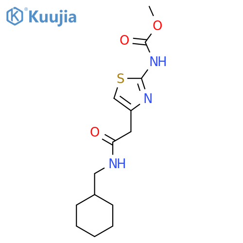 methyl N-(4-{(cyclohexylmethyl)carbamoylmethyl}-1,3-thiazol-2-yl)carbamate structure