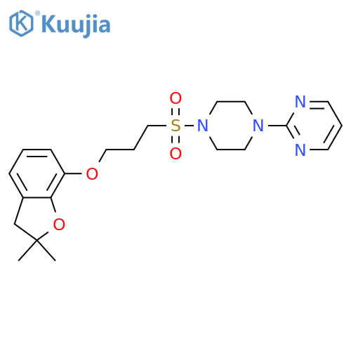 2-(4-{3-(2,2-dimethyl-2,3-dihydro-1-benzofuran-7-yl)oxypropanesulfonyl}piperazin-1-yl)pyrimidine structure